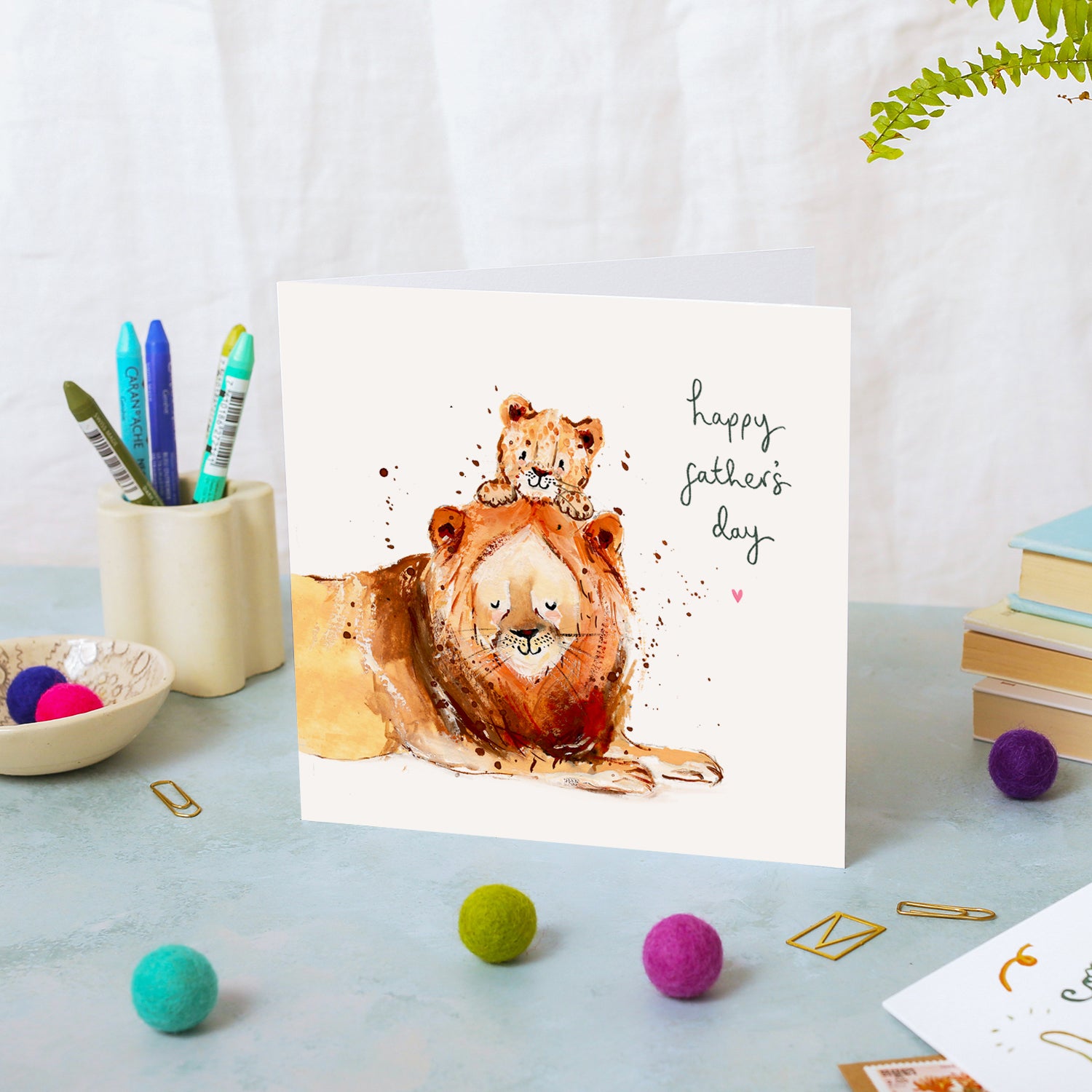Lions Happy Father's Day Card