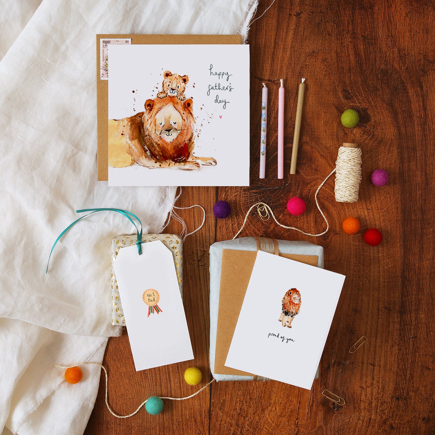 Lions Happy Father's Day Card