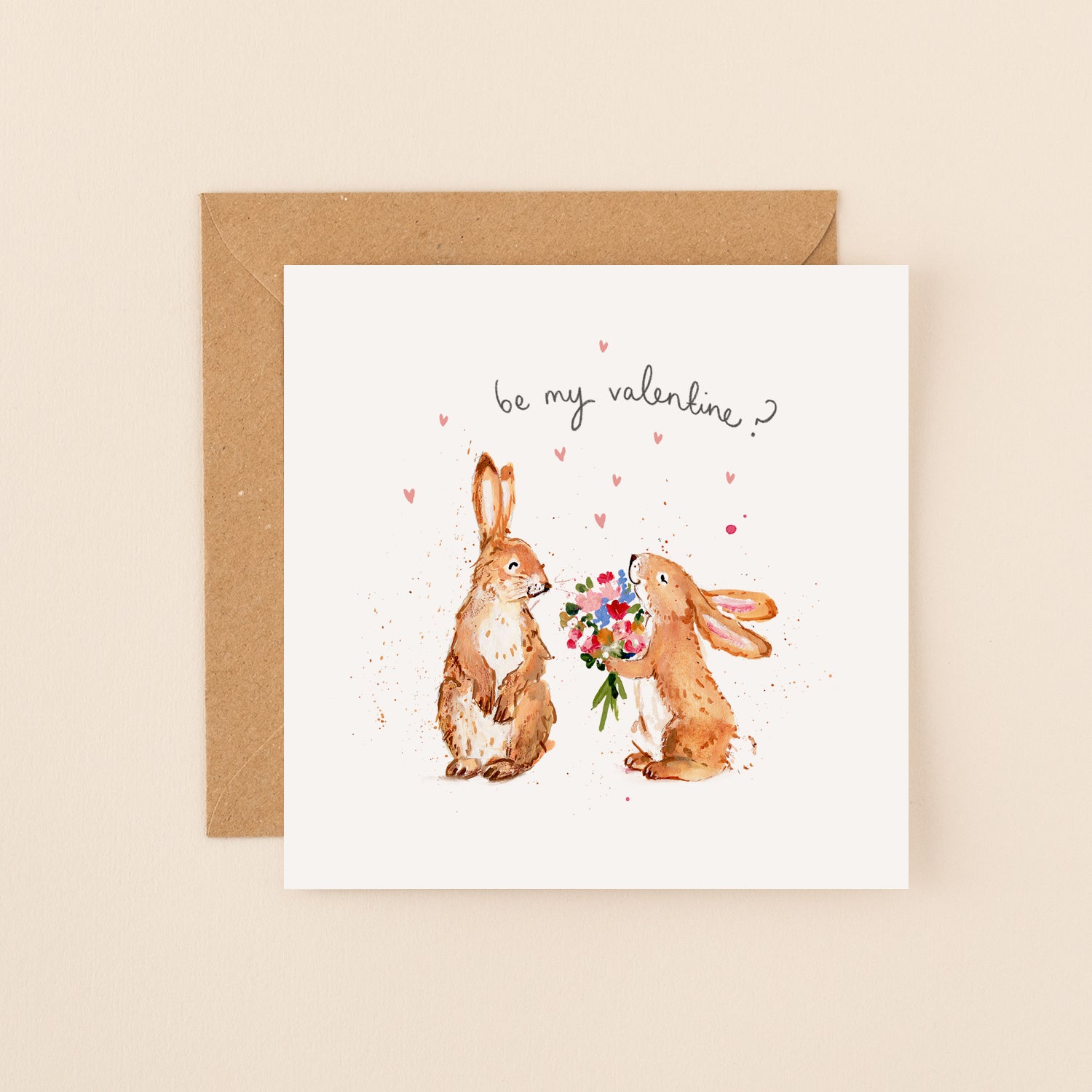 Bunnies Be My Valentine? Valentine's Day Card