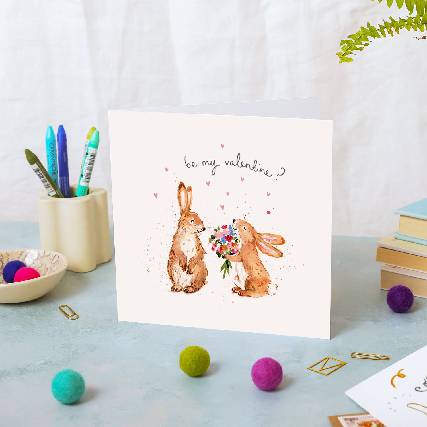 Bunnies Be My Valentine? Card