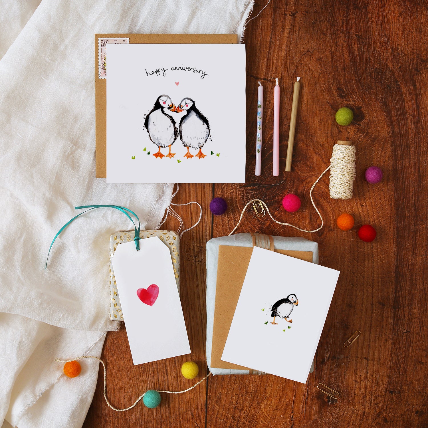 Happy Puffin Mini Card