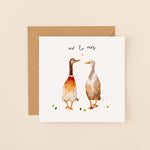 Ducks Mr & Mrs Wedding Card