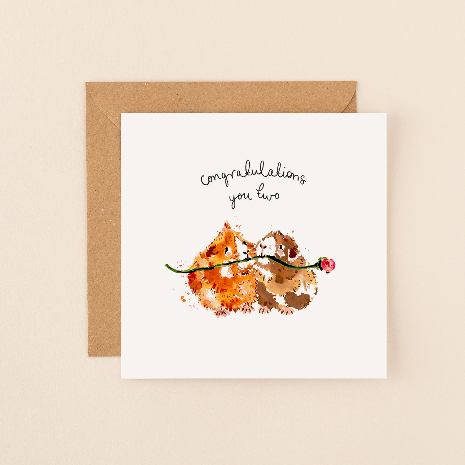 Guinea Pigs Congratulations You Two Card