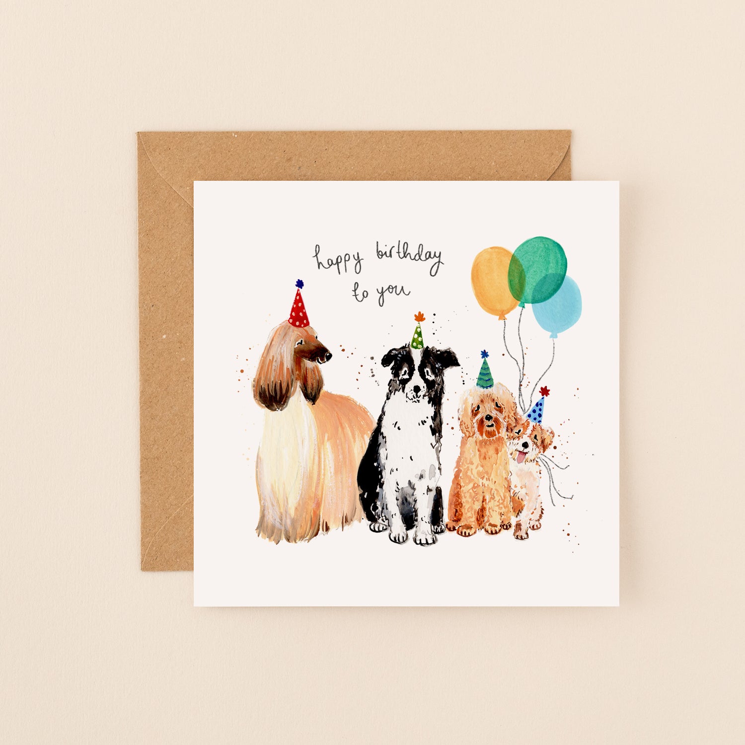 Dogs Happy Birthday to you Birthday Card