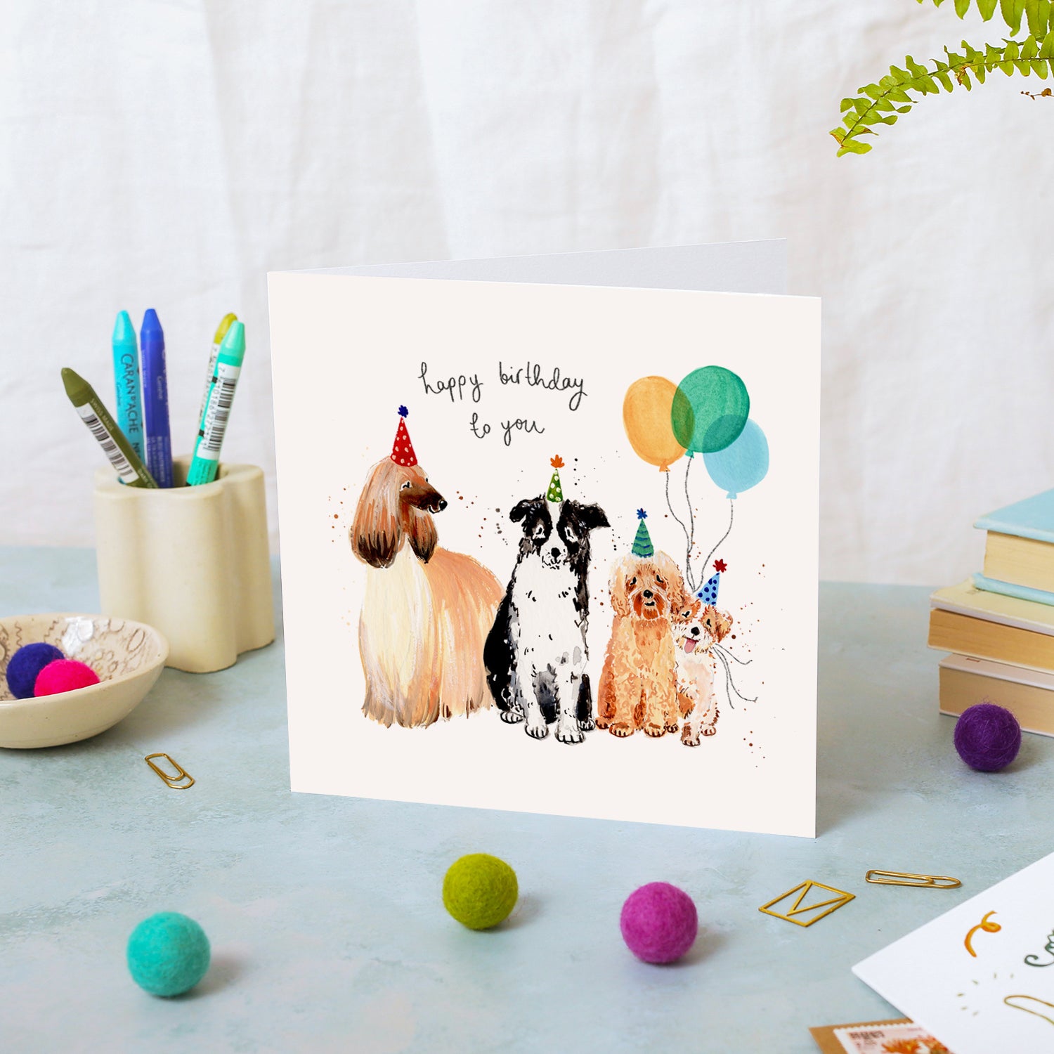 Dogs Happy Birthday to you Birthday Card