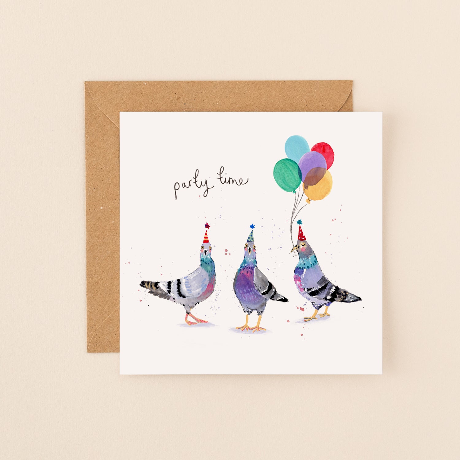 Pigeons Party Time Birthday Card