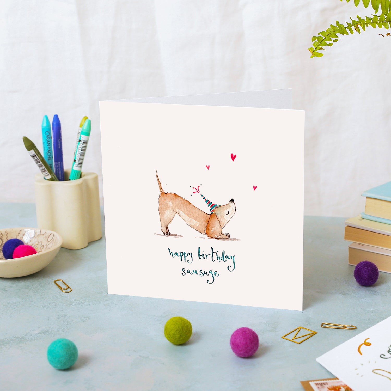 Sausage Dog Birthday Card