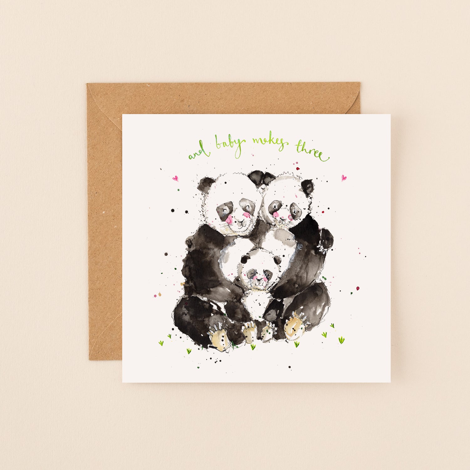 Panda And Baby Makes Three, New Baby Card