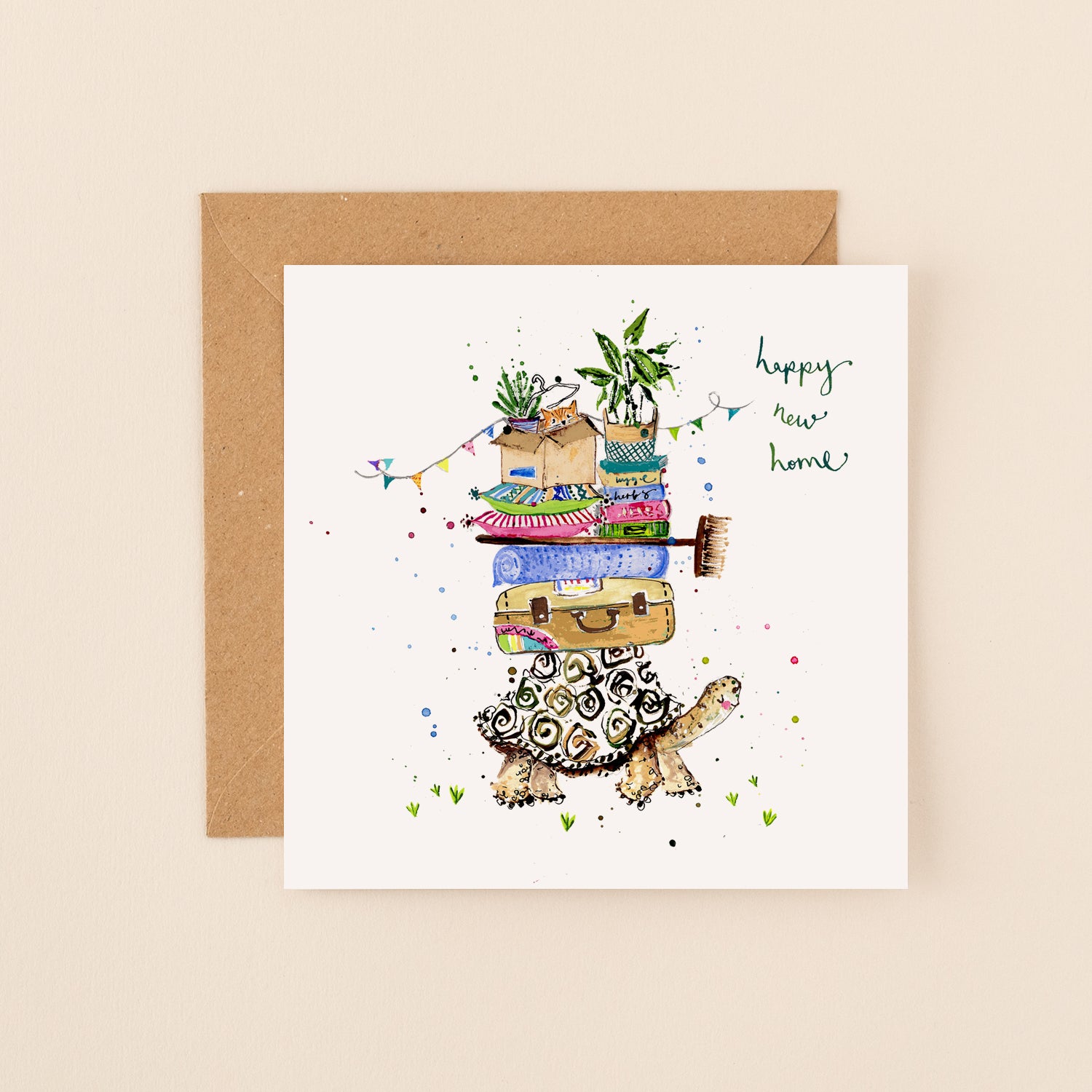 Tortoise Happy New Home Card