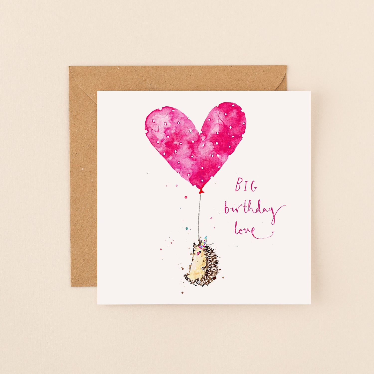 Hedgehog Big Birthday Love Birthday Card