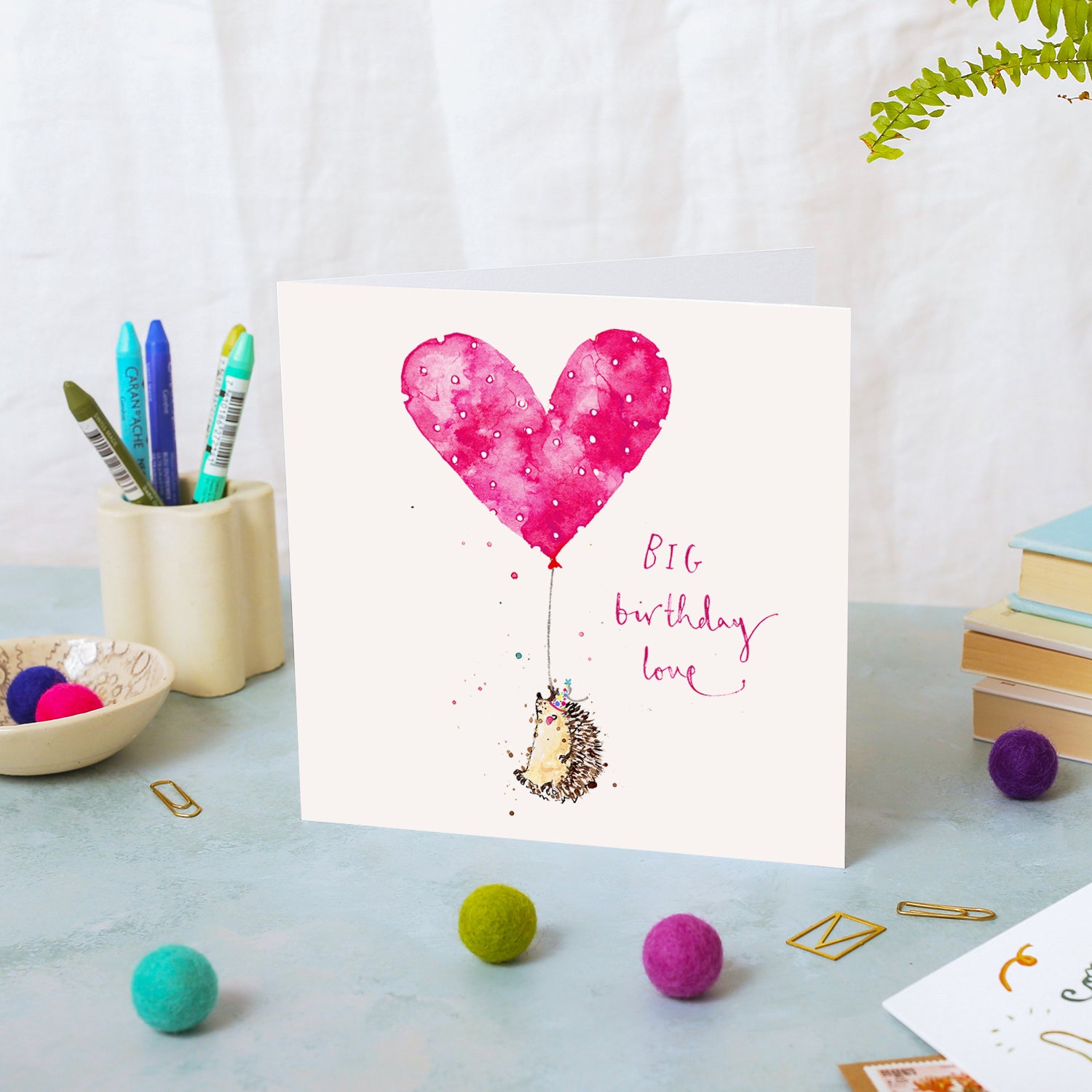 Hedgehog Big Birthday Love Birthday Card