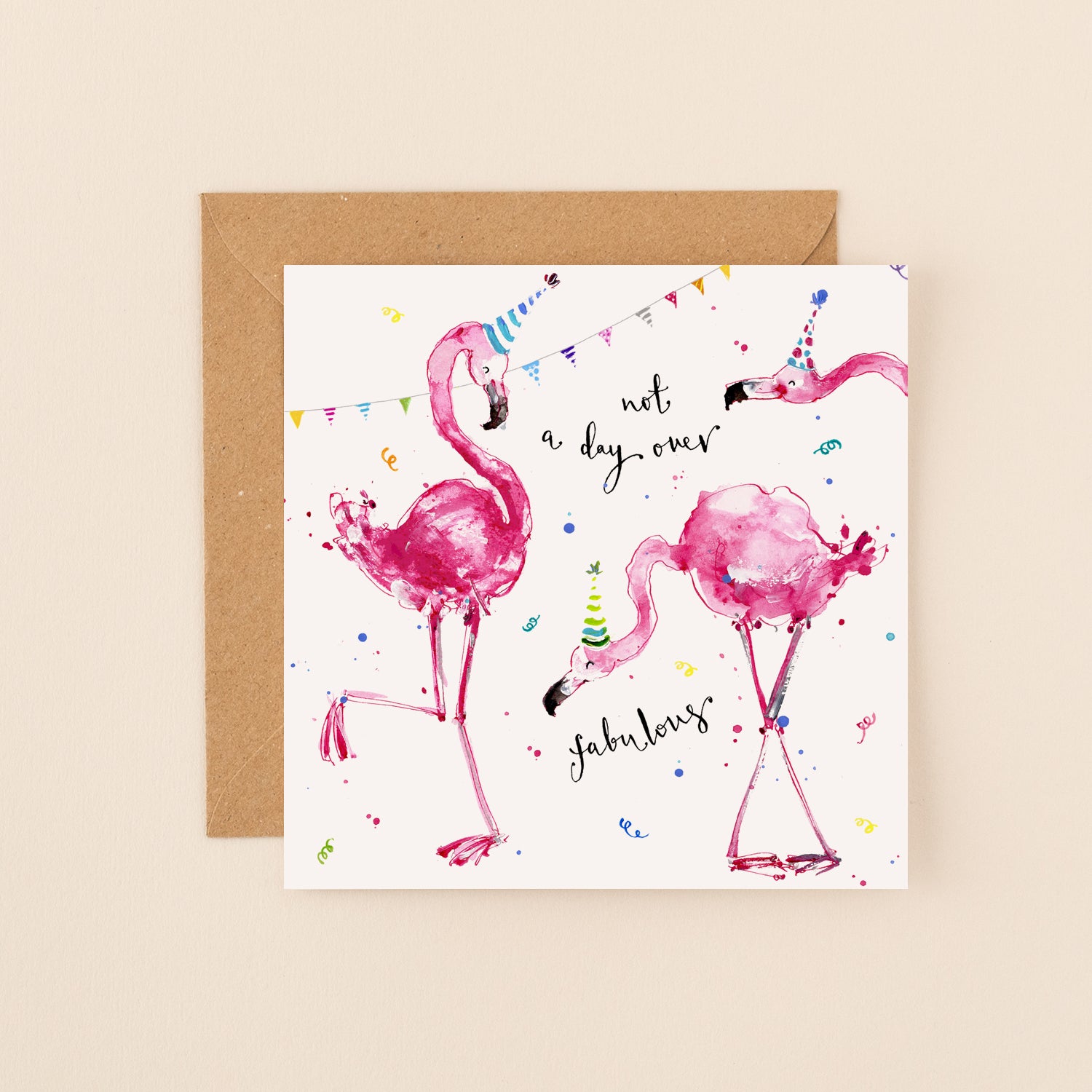 Fabulous Flamingos Birthday Card