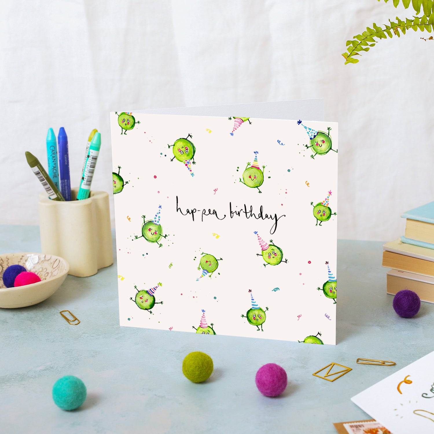 Hap-pea Birthday Card