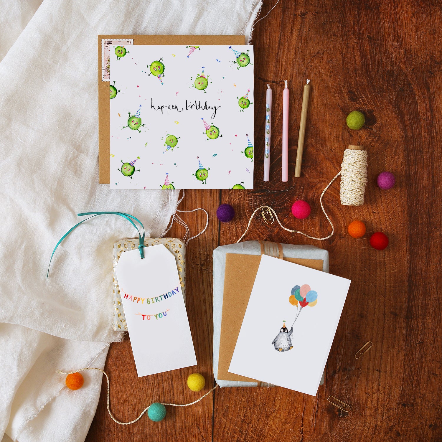 Hap-pea Birthday Card