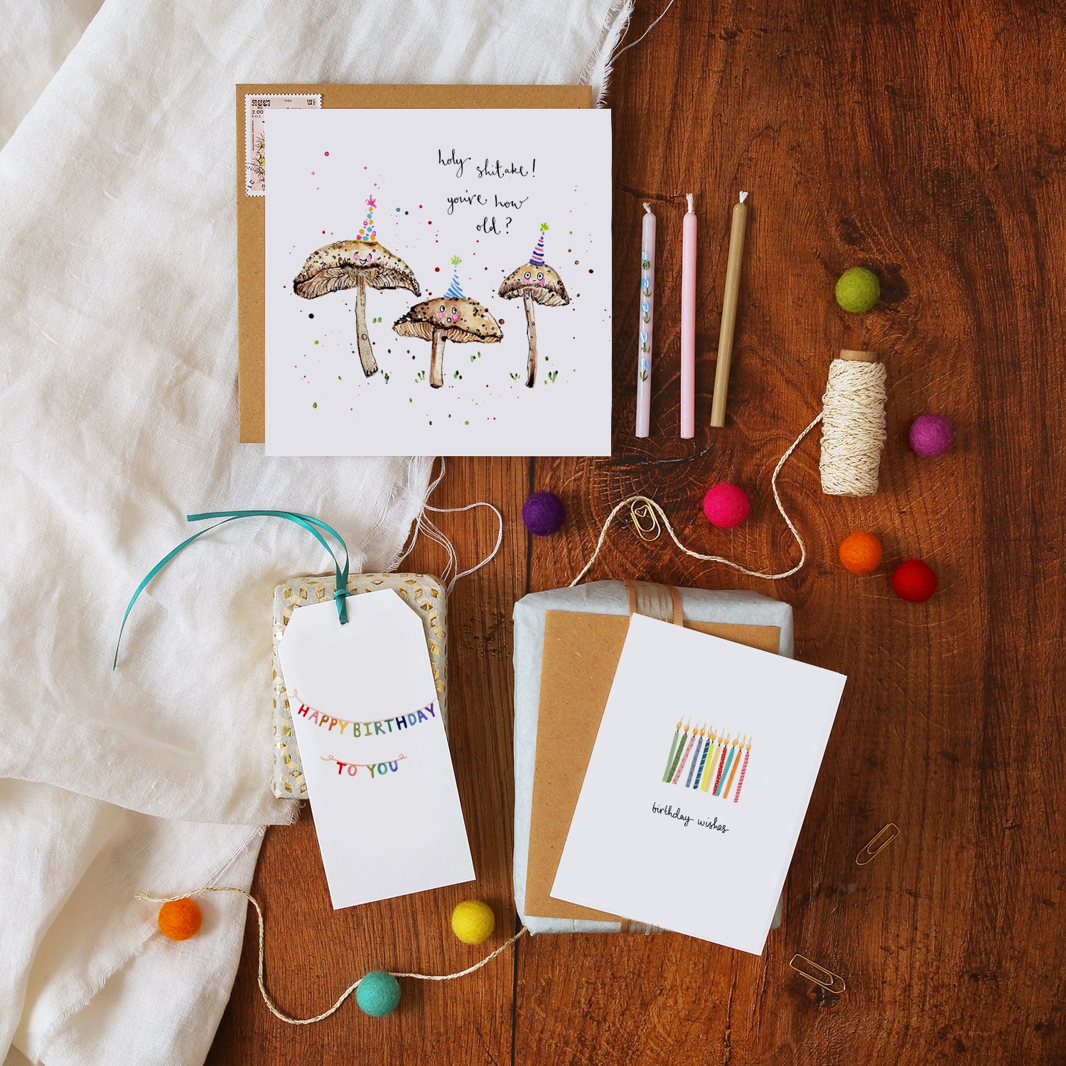 Holy Shitake! Birthday Card