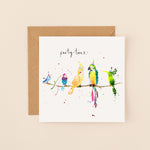 Party Time Birds Birthday Card