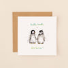 Penguins New Baby Twins Card