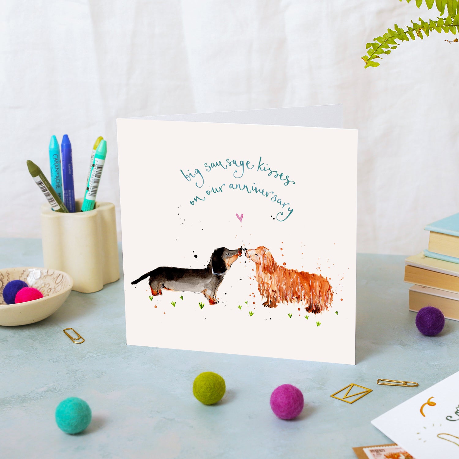 Sausage Dogs Anniversary Card