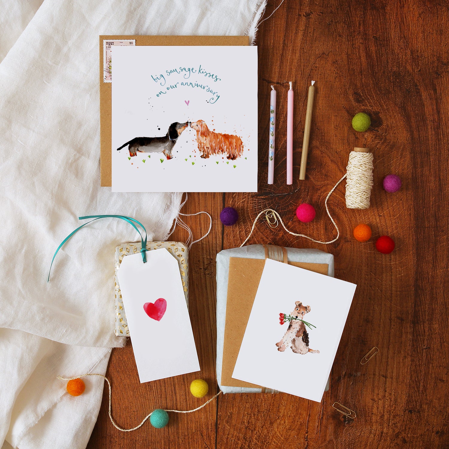 Sausage Dogs Anniversary Card