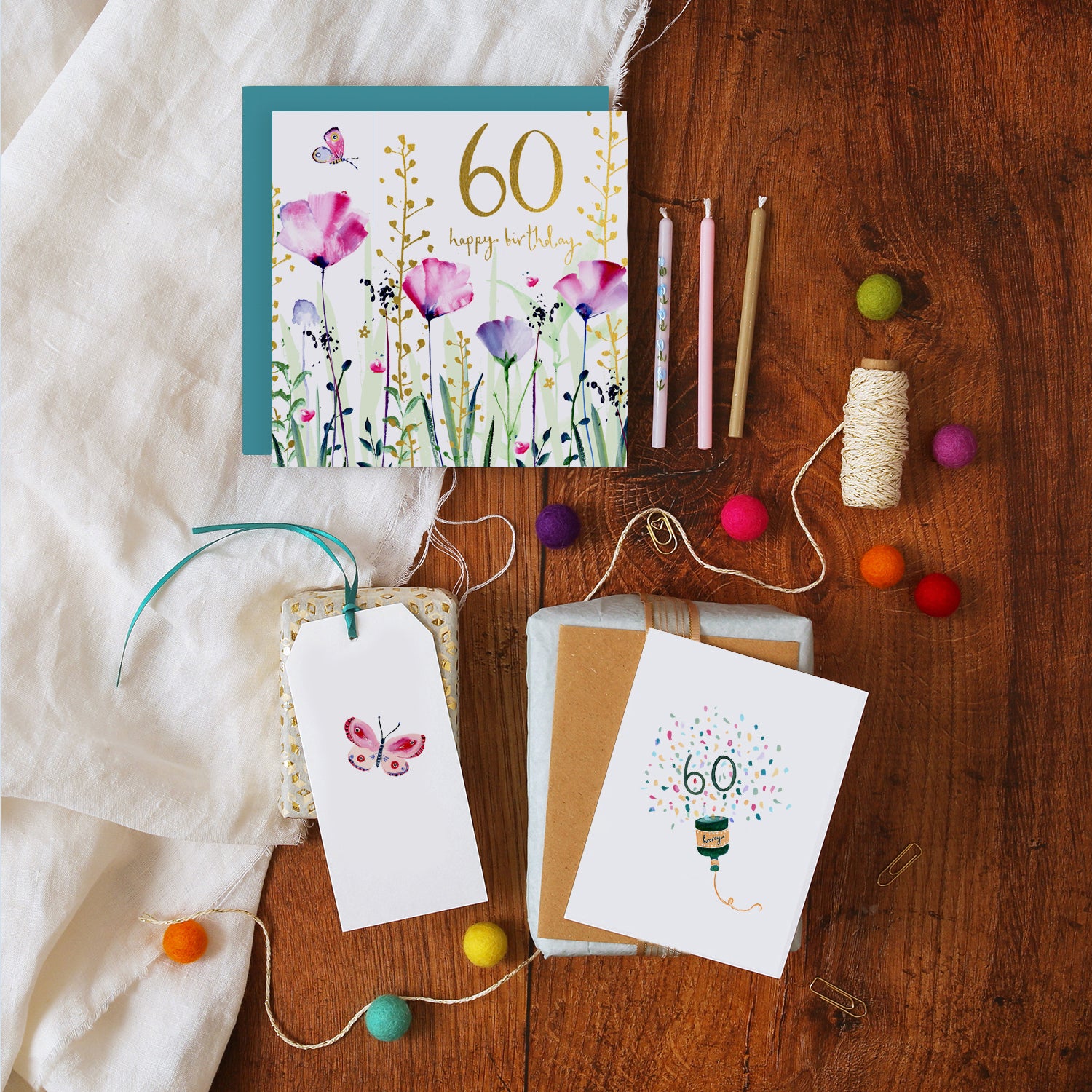 Flora 60th Birthday Card