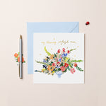 Vase of Flowers Blooming Wonderful Mum Mother's Day Card