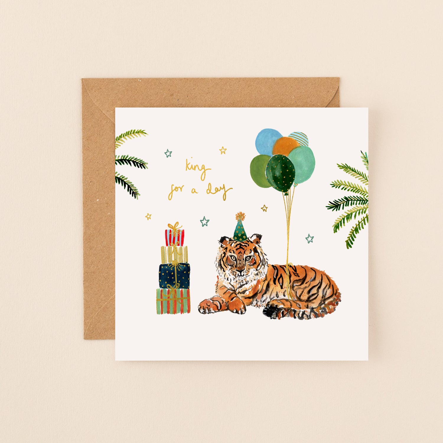 King for a Day Tiger Birthday Card