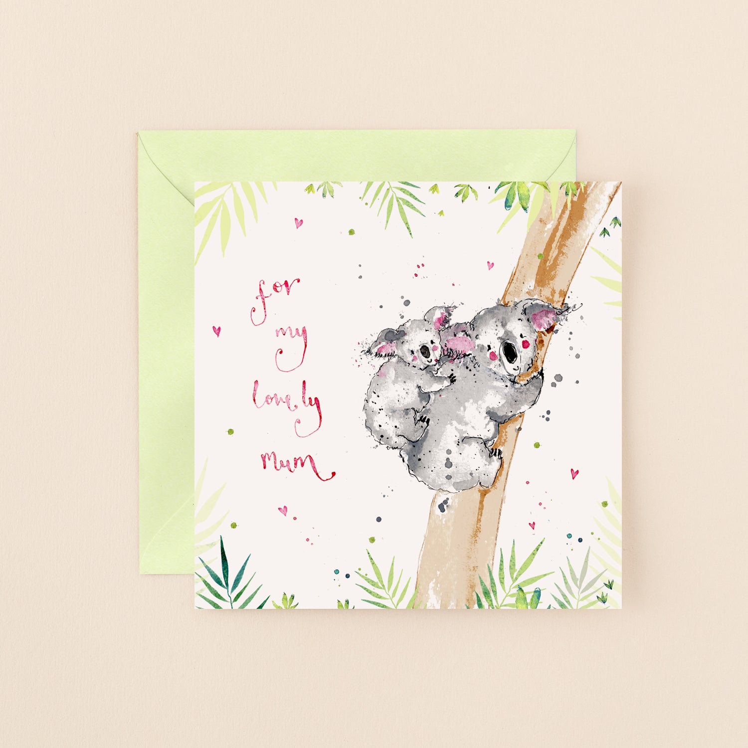 Mum And Baby Koalas Card