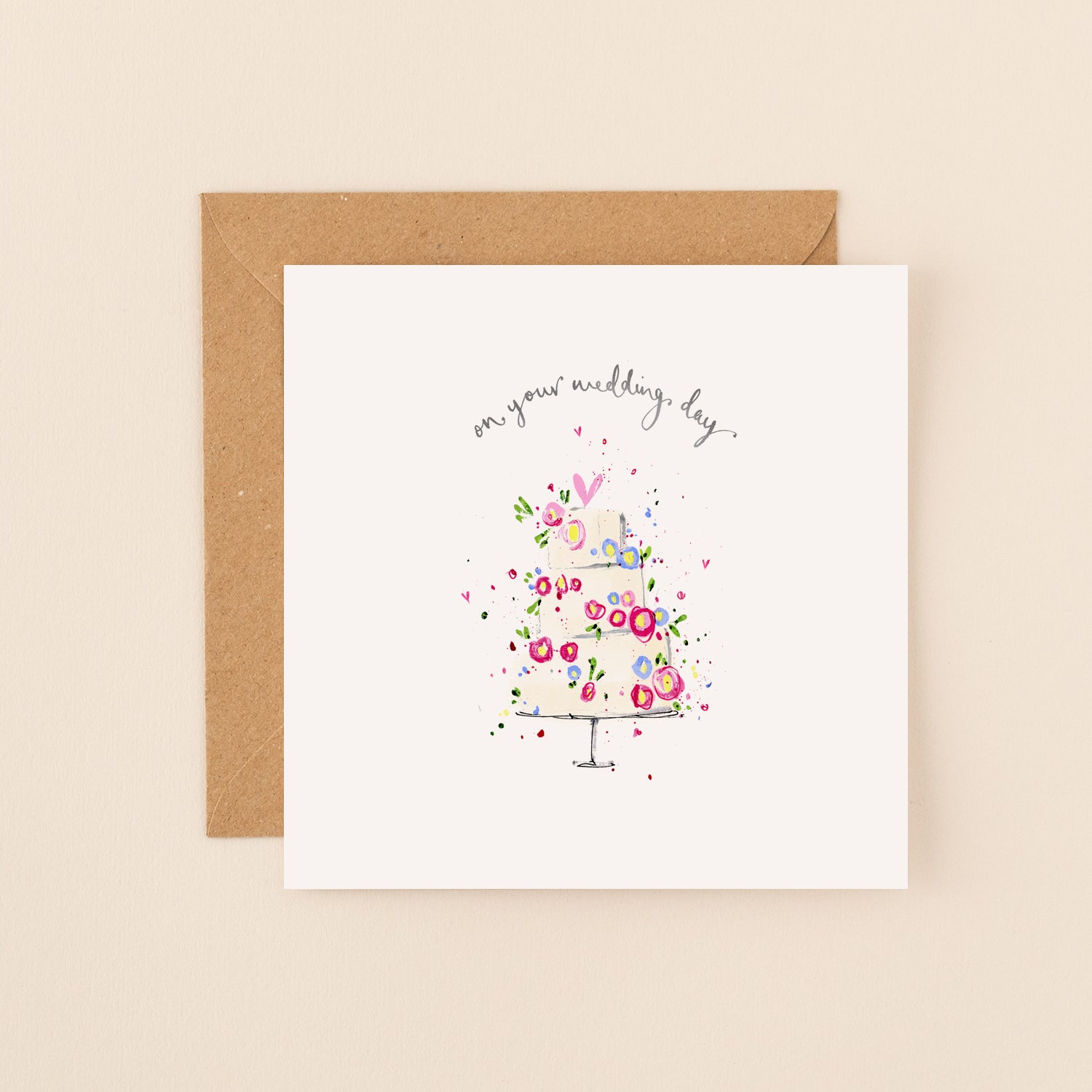 On Your Wedding Day Cake Wedding Card