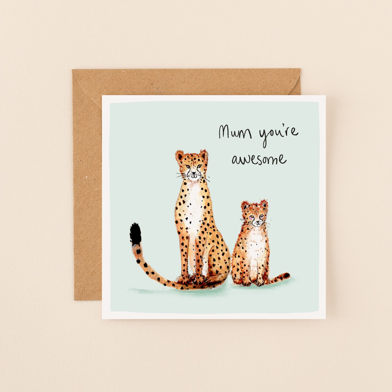 Cheetahs Mum You're Awesome Mother's Day Card