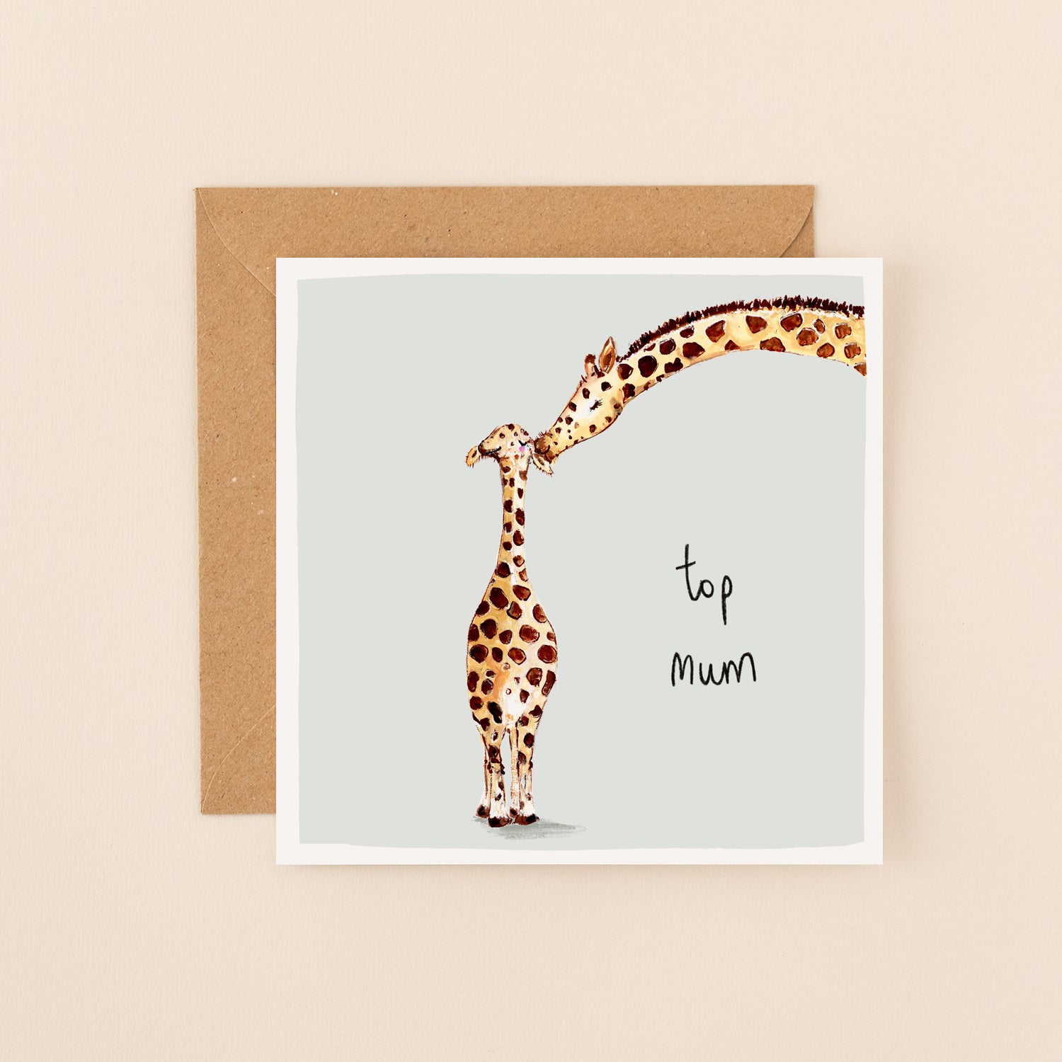 Giraffes Top Mum Mother's Day Card