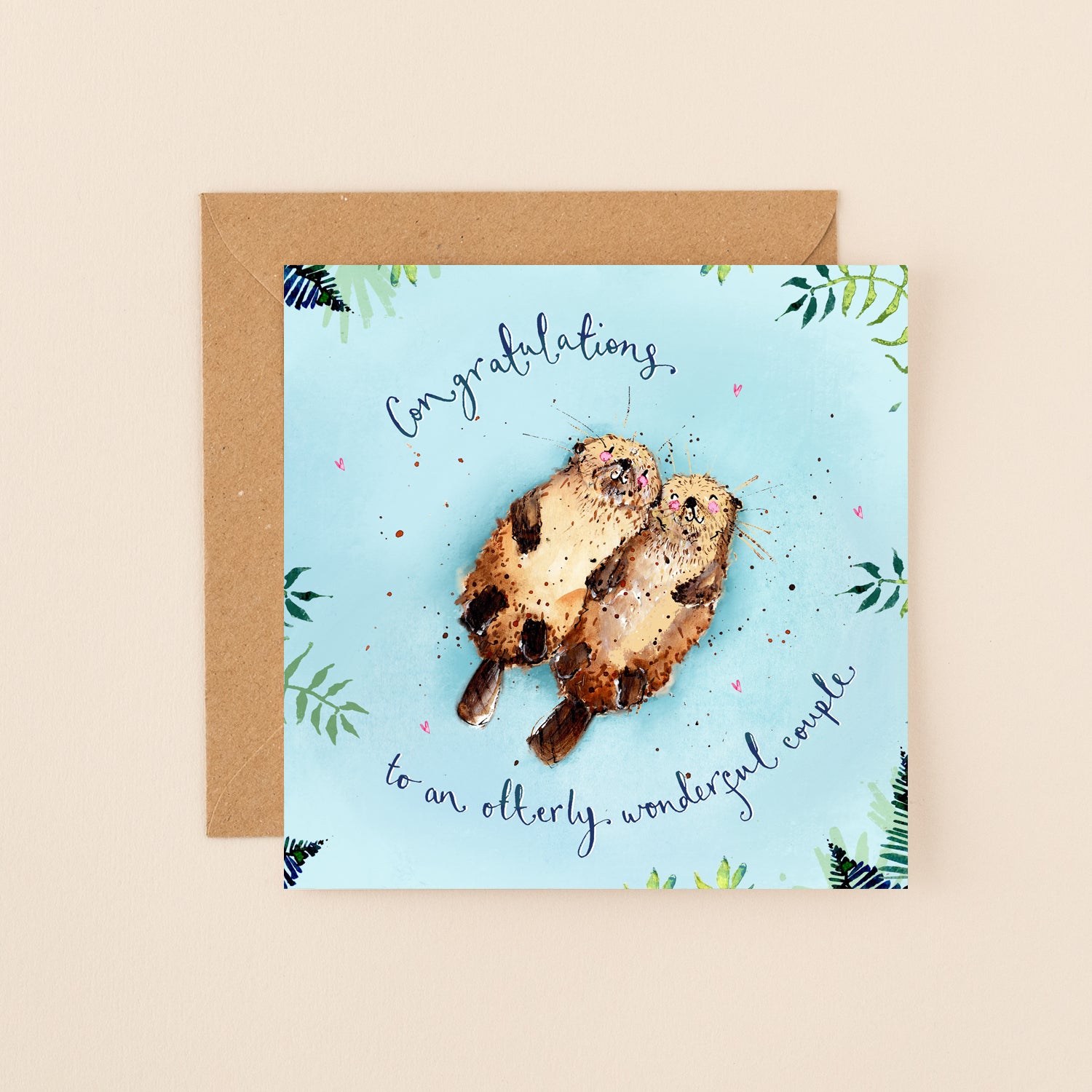 Otters Couple Congratulations Card