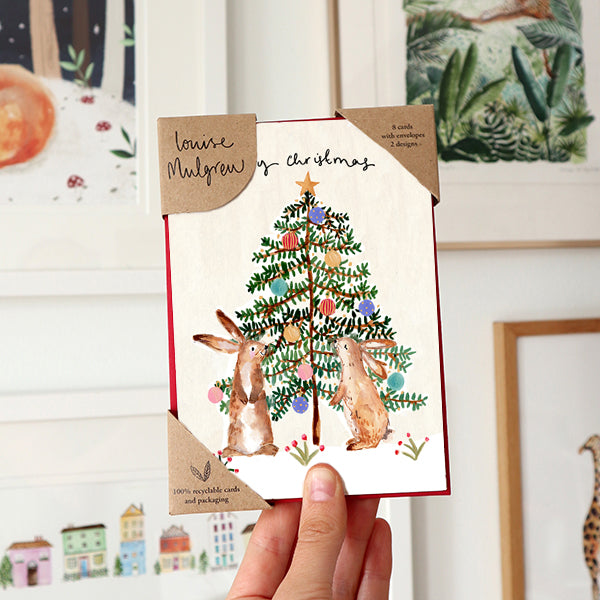 Rabbits and Fox Christmas Card Pack