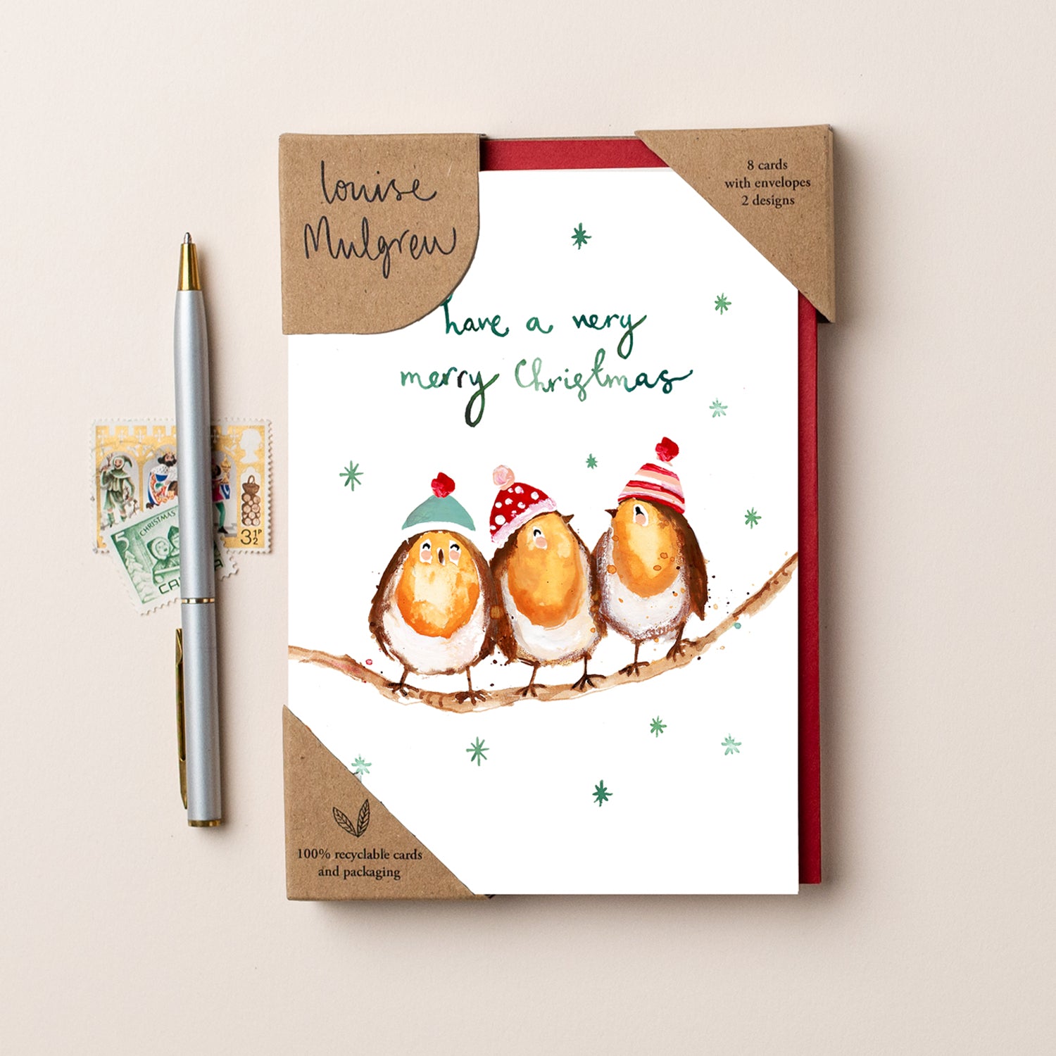 Robins and Sheep Christmas Card Pack