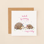 Hedgehogs Granny Birthday Card