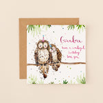 Owls Grandma Birthday Card