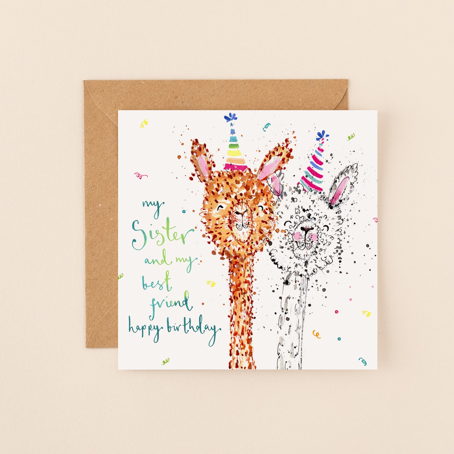 Alpacas Sister Birthday Card