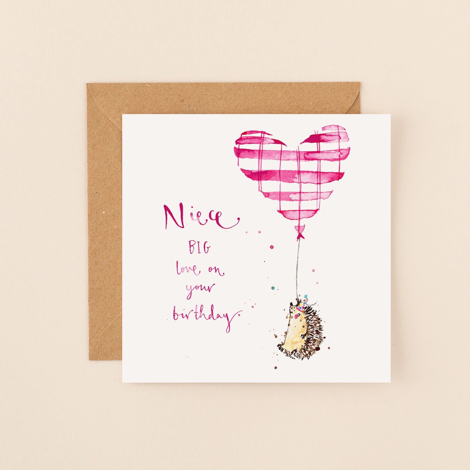 Hedgehog Niece Birthday Card