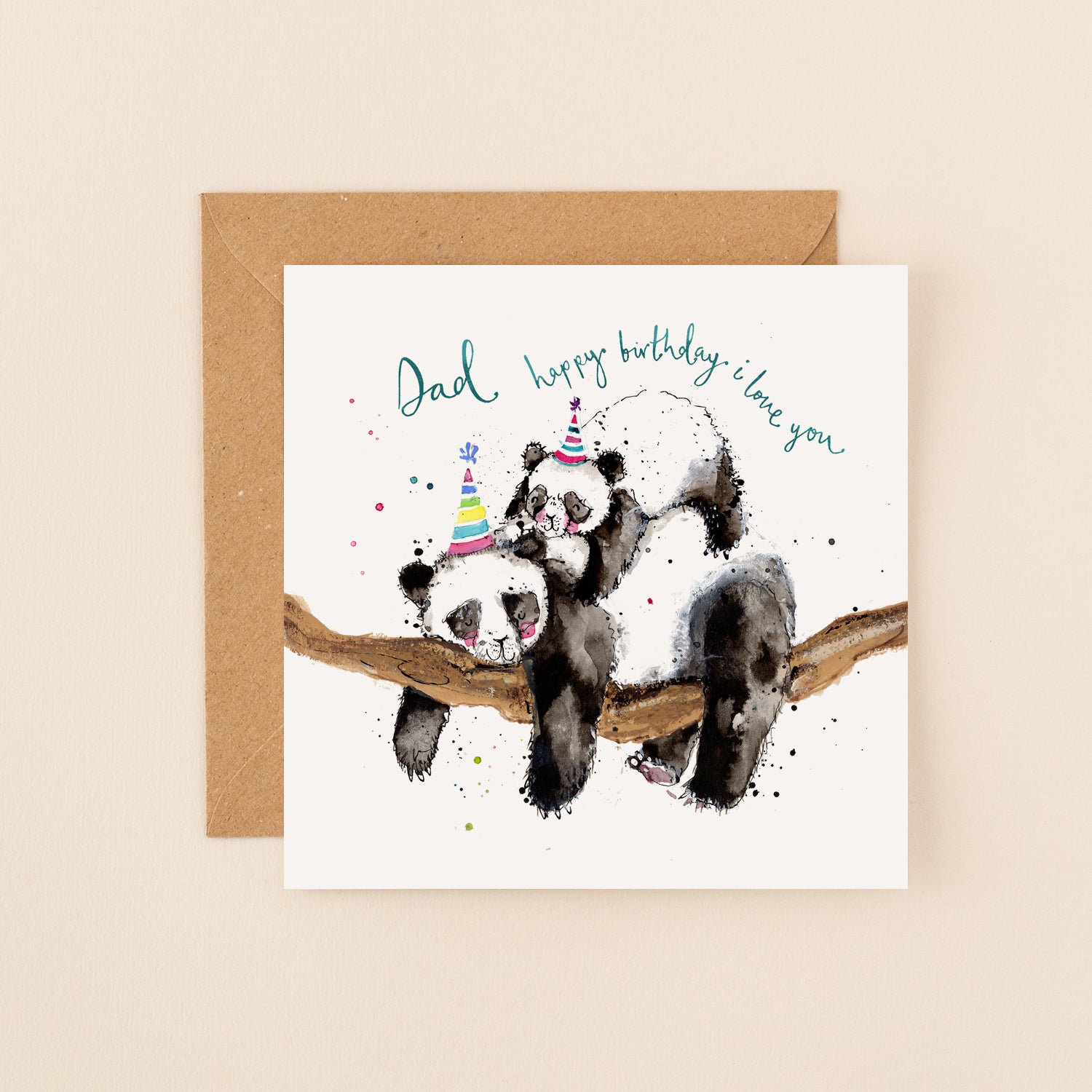 Pandas Dad Birthday Card