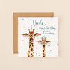 Giraffes Uncle Birthday Card