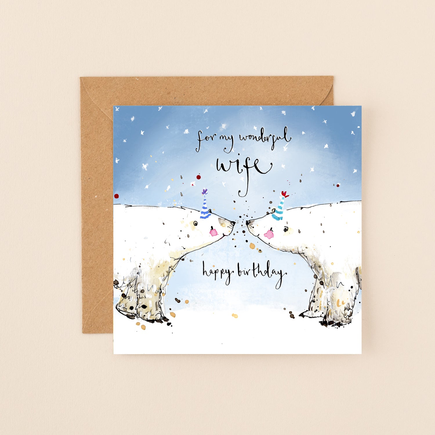 Polar Bears Wife Birthday Card