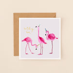 Flamingos Birthday Card