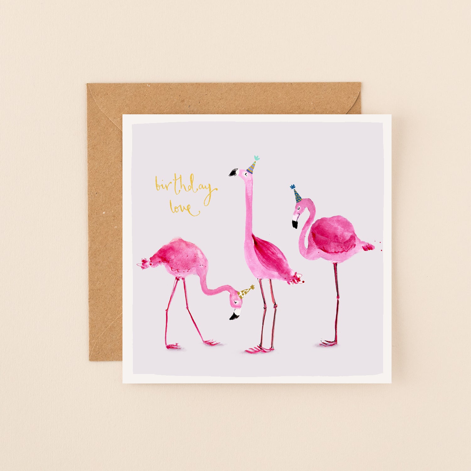 Flamingos Birthday Card