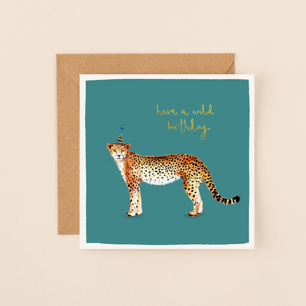 Happy Birthday Cheetah Greeting Card