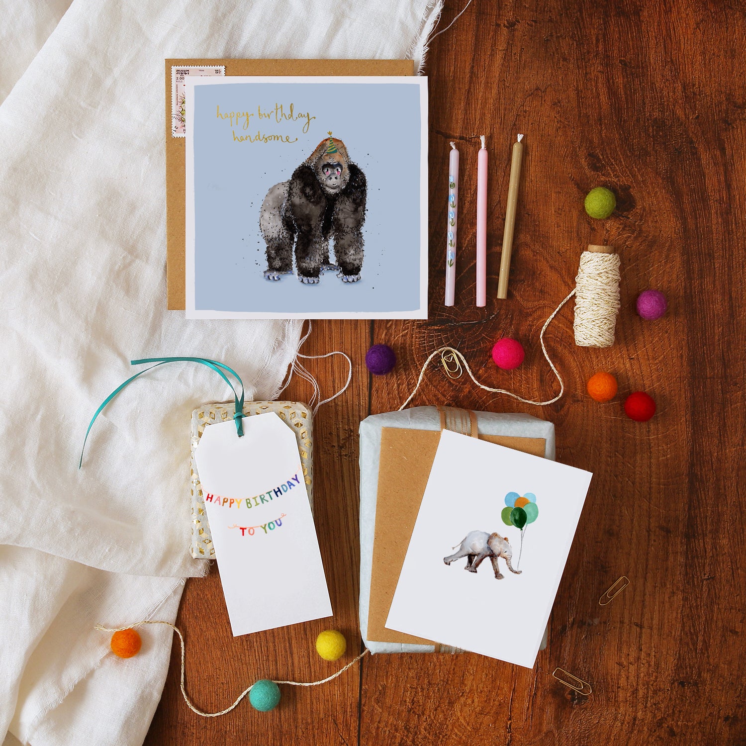 Gorilla Birthday Card