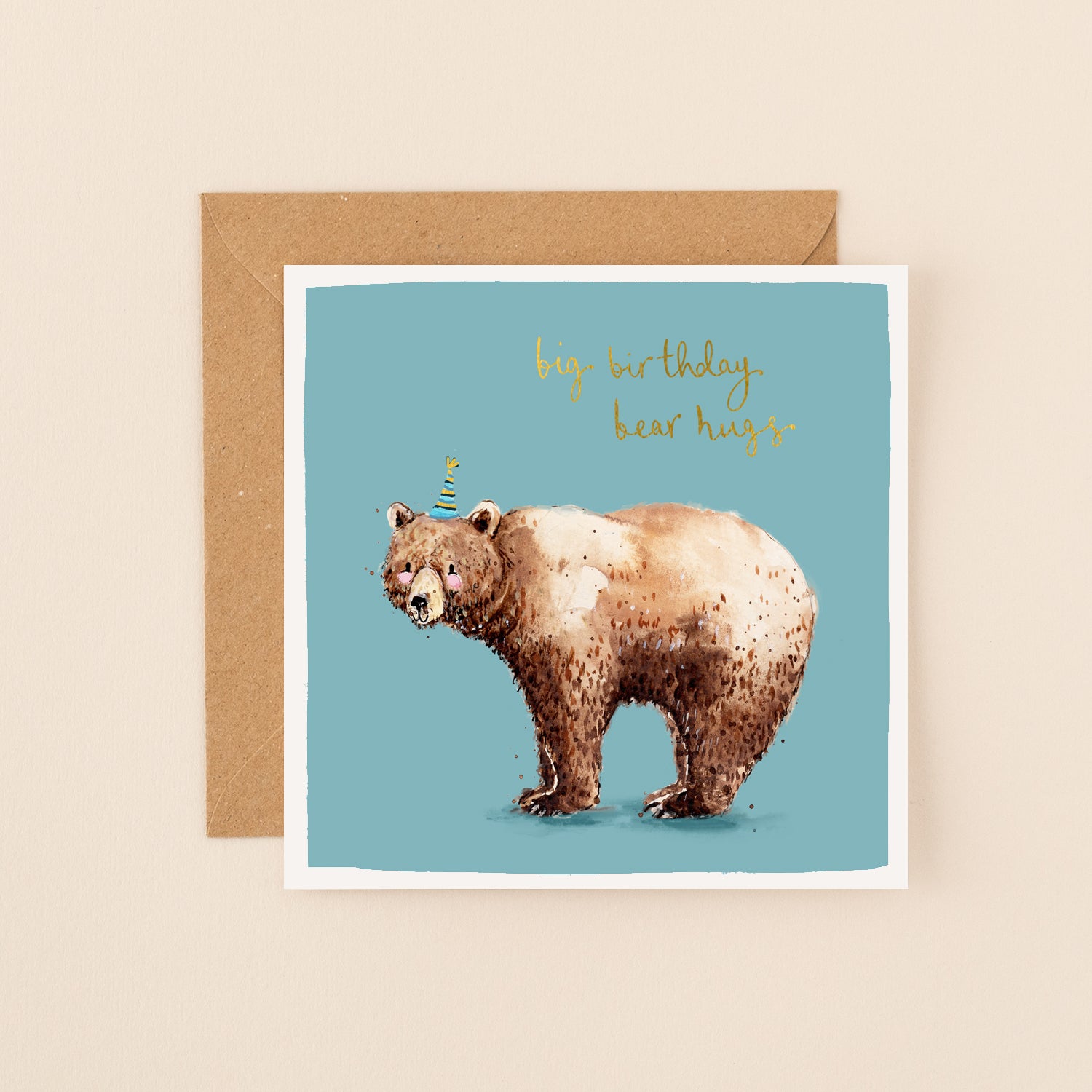 Brown Bear Happy Birthday Card