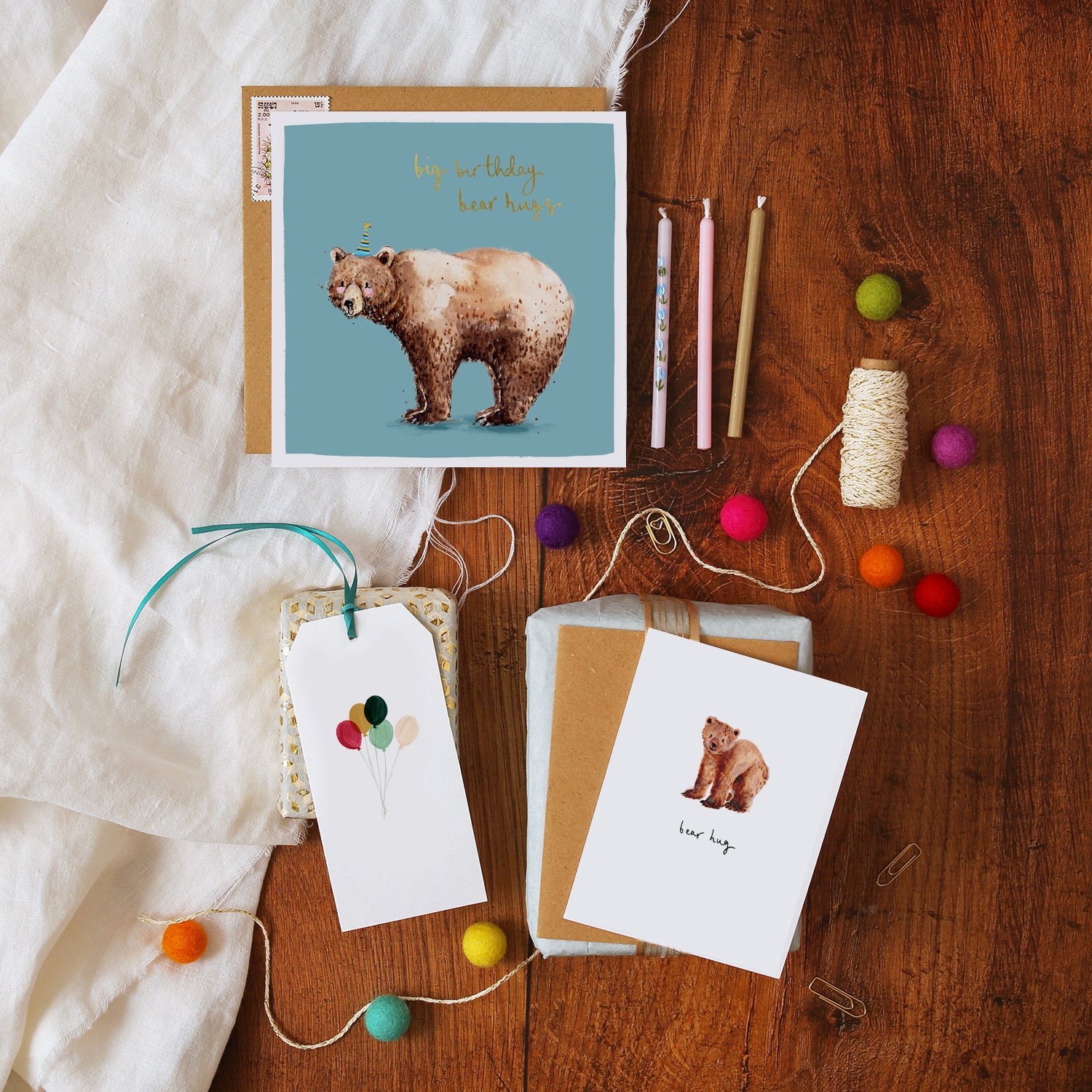 Brown Bear Happy Birthday Card
