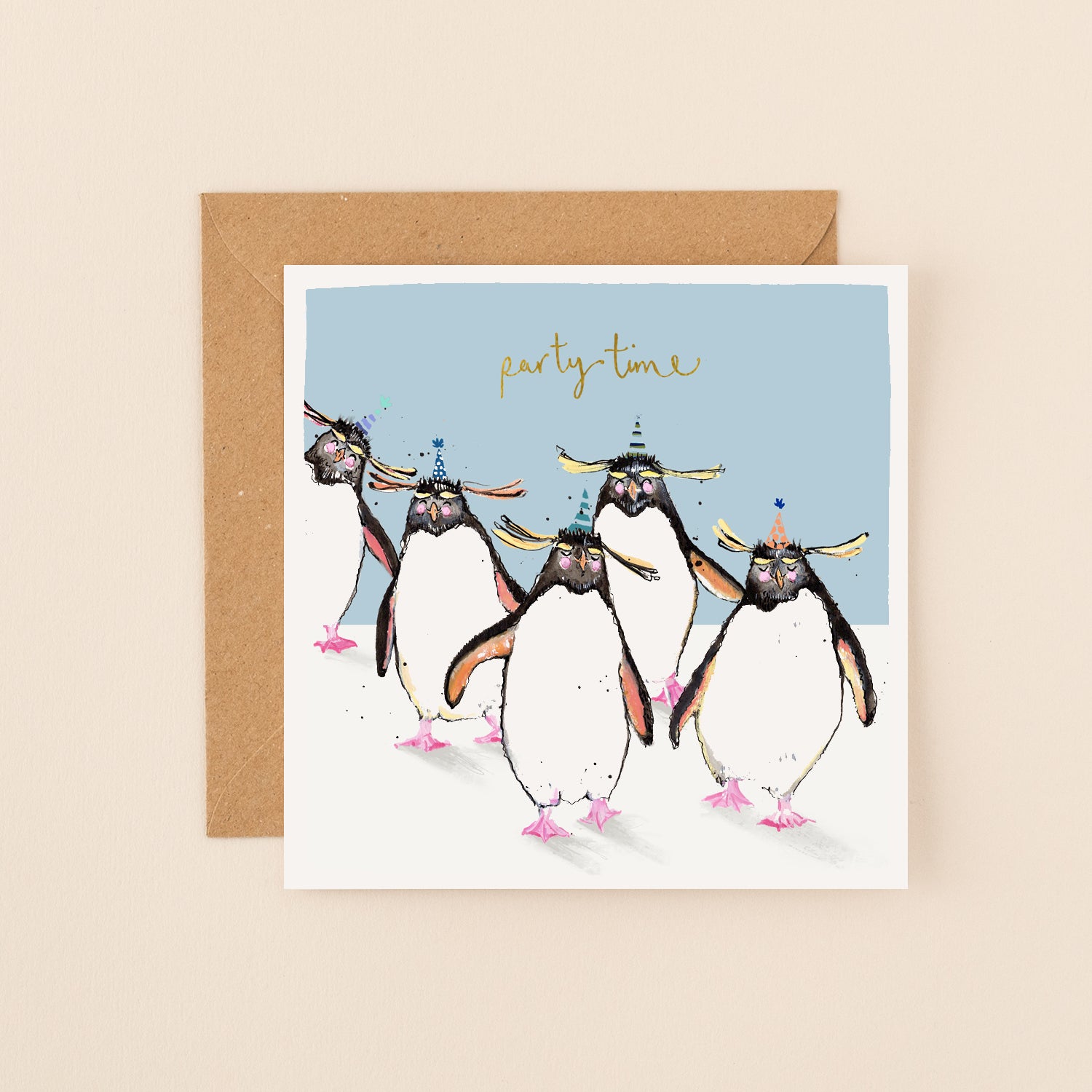 Penguins Happy Birthday Card