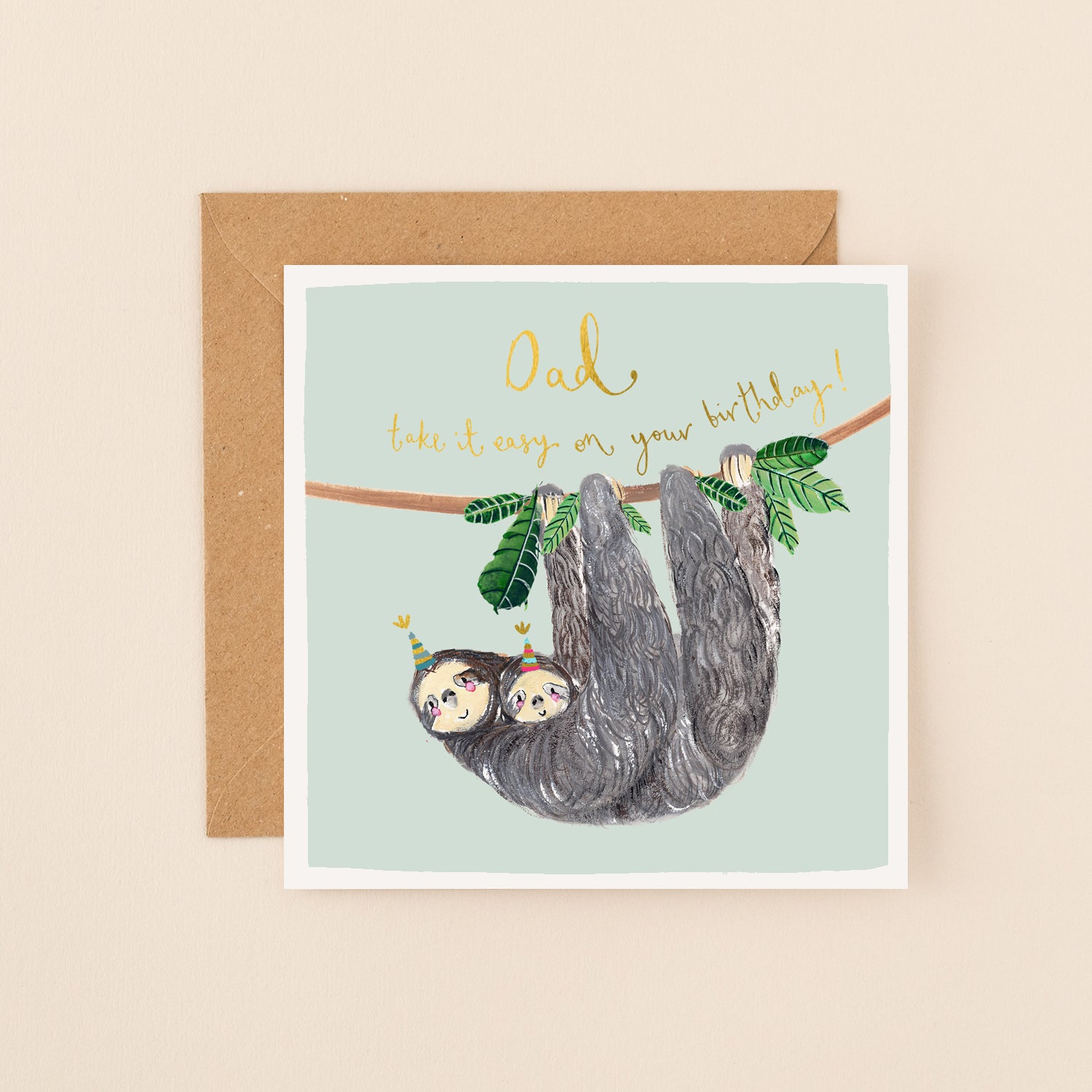 Sloths Dad Birthday Card