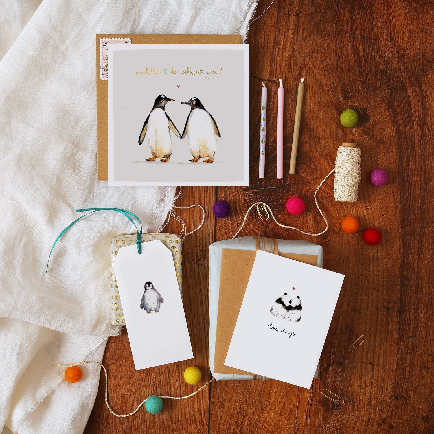 Penguins Waddle I Do Card