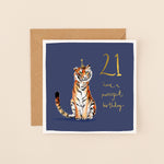 Tiger 21st Birthday Card